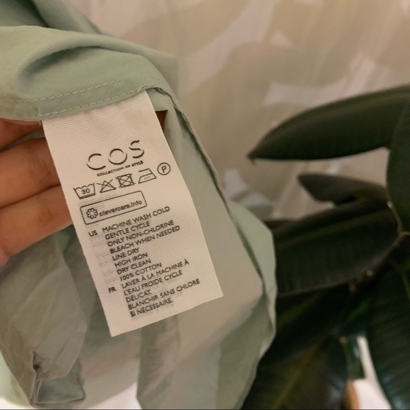 COS Lightweight Light Green Flowy Summer Dress - Picture 4 of 4